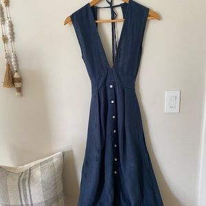 Faithfull the brand linen midi dress